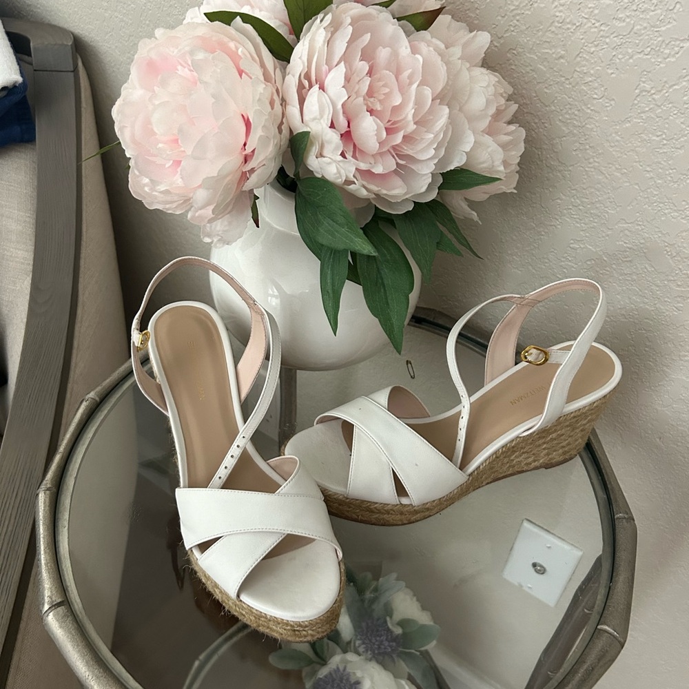 White wedges size 8.5